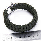 Survival Bracelet with Stainless Steel Bow Shackle Paracord BucklesTravel Kit Survival Tool For Camping