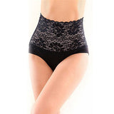 Women modal high waist Sexy lace belly in Carry buttock briefs underwear