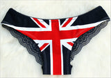 New Hot Womens Ladies Sexy Pants Flag Print Back Lace Briefs Underwear Knickers