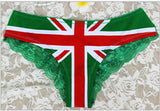 New Hot Womens Ladies Sexy Pants Flag Print Back Lace Briefs Underwear Knickers