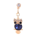 Crystal Owl Alloy Chain Zircon Anti-dust Plug