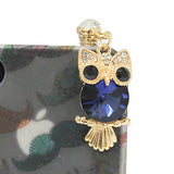 Crystal Owl Alloy Chain Zircon Anti-dust Plug
