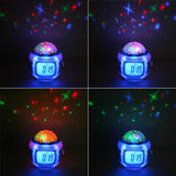 Music Starry Star Sky Projection Alarm Clock Calendar Thermometer For Best gift