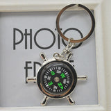 Rudder compass multifunctional keychain male key ring Rudder Helm Key Ring