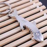 Shark metal keychain Bottle opener Creative gifts Multifunction keychain