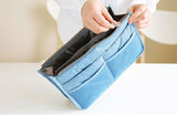 Bag In Bag Double Zipper Portable Multifunctional Travel Pockets Handbag Storage Bag Fadish Travel Cosmetic Makeup Wash Bag