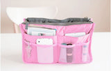 Bag In Bag Double Zipper Portable Multifunctional Travel Pockets Handbag Storage Bag Fadish Travel Cosmetic Makeup Wash Bag