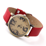 Vintage Quartz Watch New Bronze Imitation Leather Strap Casual Watches Top Quality Ladies Analog Wristwatch