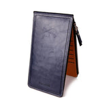 Hot sell luxury ultra-large capacity double zippers men wallets,ultra-thin leather wallets for men,fashion mens money clip