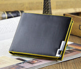 High quality Men's Fashion vintage genuine leather short men wallets male wallets man purse