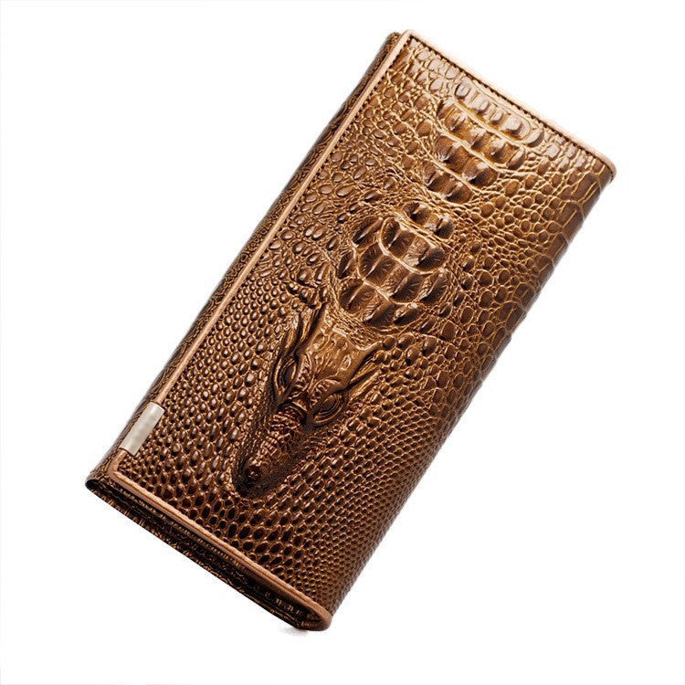 New Genuine Leather Wallets Brand Women' Wallets Crocodile 3D Purse Women's Clutches Fashion Leather Wallets