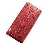 New Genuine Leather Wallets Brand Women' Wallets Crocodile 3D Purse Women's Clutches Fashion Leather Wallets