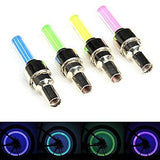 New 8pcs/lot Mix Color Bike Bicycle Car Wheel Tire Valve Cap Spoke Neon Flash LED Lights Lamp
