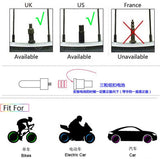 New 8pcs/lot Mix Color Bike Bicycle Car Wheel Tire Valve Cap Spoke Neon Flash LED Lights Lamp