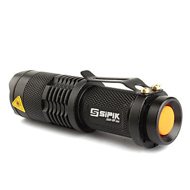 FX SK68 1-Mode CREE XR-E Q5 LED Flashlight (200LM, 1xAA/1x14500, Black)