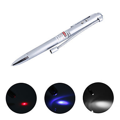 4-in-1 Pen (LED Flashlight + UV + Laser)