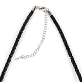 Fashion Brand Jewelry Sets Silver/Gold Plated Round Pendant 5Colors Faux Leather Rope High Quality