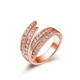 Christmas Gift rose gold/platinum plated ring,Austrian Crystals Ring Nickle