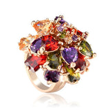 Newest Arrival 18K Rose Gold plated My Mona Lisa Wedding Rings for Women Multicolor High Quality Jewelry