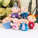 Finger Plush Puppet Happy Family Story Telling Dolls Support Children Baby Educational Toys