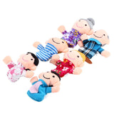 Finger Plush Puppet Happy Family Story Telling Dolls Support Children Baby Educational Toys