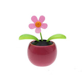Solar Powered Flip Flap Flower Plant-Pink