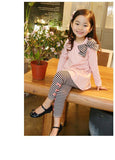 Autumn children clothing suits girls clothing set child cotton sportswear set girl casual suit