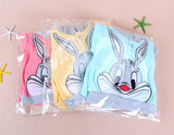 Spring baby set cartoon rabbit velvet set twinset long sleeve set hoodie and pant children clothing