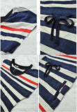 New Bestsellers Fashion Women Striped Slim Elastic Casual Dress Crew Neck Comfy Short Sleeve Dress With Pockets