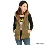 Hot new women's autumn and winter 2015 fashion hooded thick warm down cotton vest cotton vest wild big yards