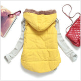Hot new women's autumn and winter 2015 fashion hooded thick warm down cotton vest cotton vest wild big yards