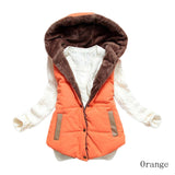 Hot new women's autumn and winter 2015 fashion hooded thick warm down cotton vest cotton vest wild big yards