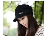 Korean Version Spring and Winter Gorro Cap Lady's Fashion Drape Delicate Women Hats