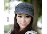 Korean Version Spring and Winter Gorro Cap Lady's Fashion Drape Delicate Women Hats