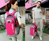Korean color block lover men and women computer backpack bag Students school bag