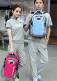 Korean color block lover men and women computer backpack bag Students school bag