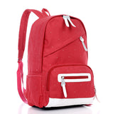 Solid color brief women backpack fashionable casual canvas bag student school bag Men's Backpacks