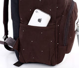 Solid color brief women backpack fashionable casual canvas bag student school bag Men's Backpacks