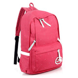 Solid color brief women backpack fashionable casual canvas bag student school bag Men's Backpacks