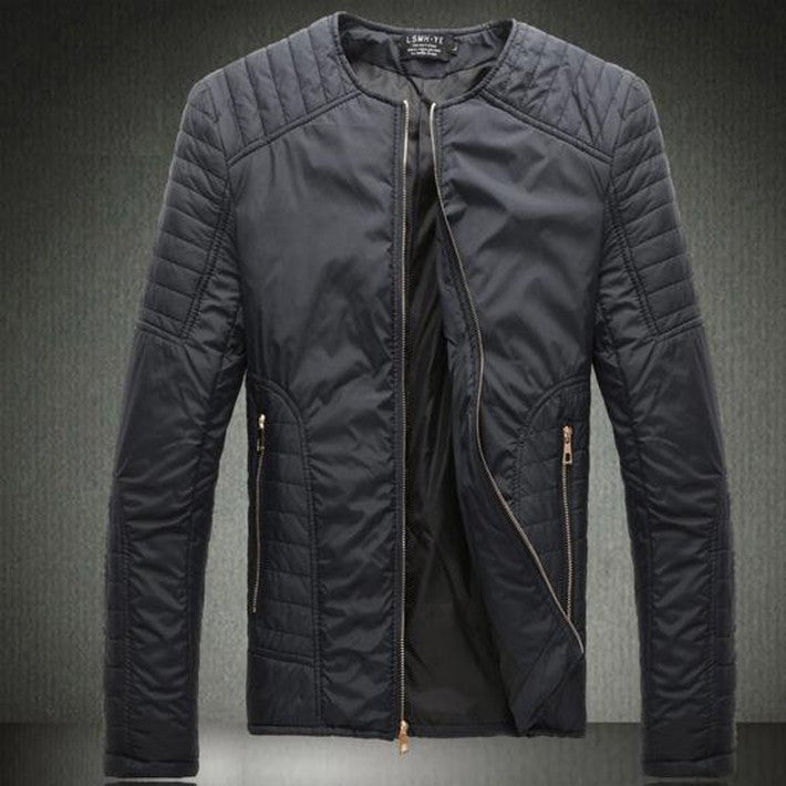Hot Sale Men's Fashion Korean Style Jacket Male Korean Style Solid O-neck Thin Coat