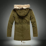 Hot Sale Men's Solid Comforatble Causal Long Warm Coat Male Fashion Padded Hooded Winter Wear Thick Coat