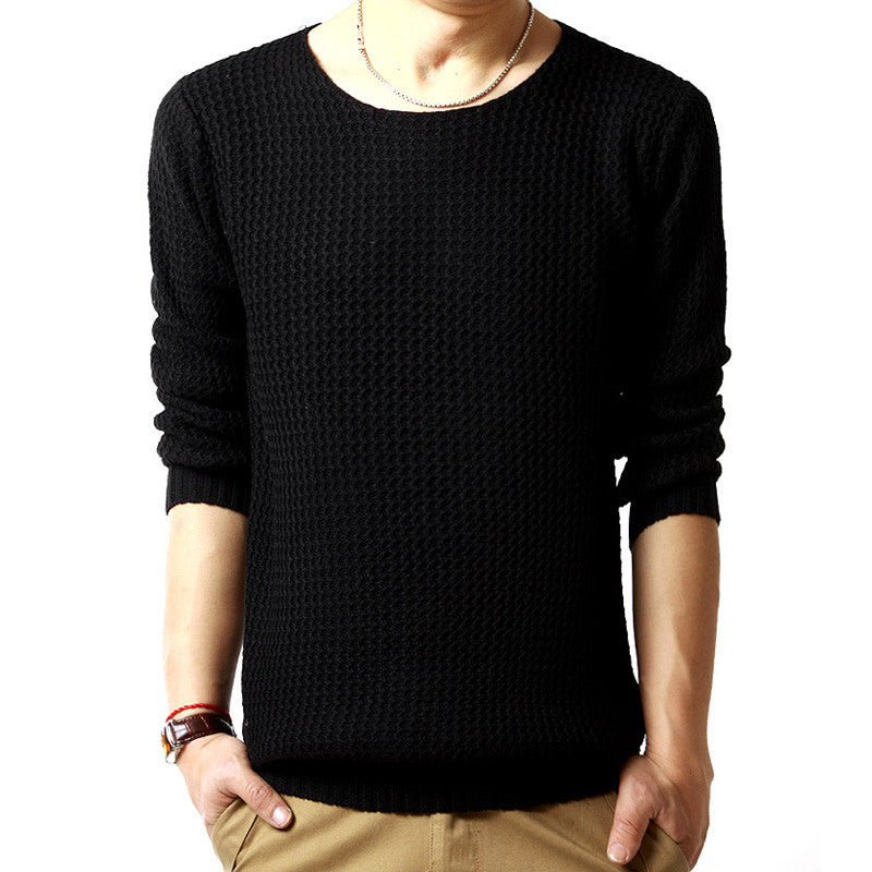 Pullover sweater male o-neck sweater 2015 spring long sleeved turtleneck sweater knitted men sweater