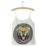 Casual Crop Top Camisole Women Tops Cropped Slip Strap Blouse Women Blusas Sleeveless Chiffon Tops