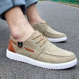 New Solid Men's Flats Shoes Casual Canvas Man Fashion Summer Sneakers For Men