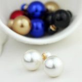 Vintage Pearl Stud Earrings Fashion Golden Earring for Women Summer Style Luxurious Ball Colorful Earrings Fashion Jewelry