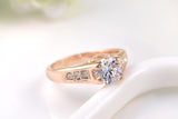 Fashion Crystal Ring with Austrian Crystal Rose Gold Plated Wedding Jewelry