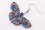Bonsny Drop Butterfly Earrings Long Big Dangle Acrylic Earrings News Spring Summer Girl Woman Fashion Jewelry Accessories