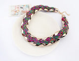 New fashion Bohemian style Punk Fashion Simple Metal braid Twist Chain necklaces & pendants woman's Necklace