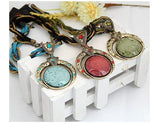 New Bohemian Necklace Jewelry Fashion Popular Retro Bohemia Style Multilayer Beads Chain Crystal Gem Grain Pendant Necklace