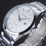 Luxury Brand Full Stainless Steel Analog Display Date Men's Quartz Watch Business Watch Men Watch